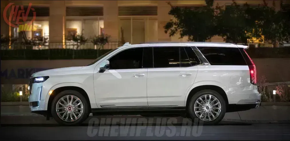 Cadillac Escalade 5-gen фото в городе ночью