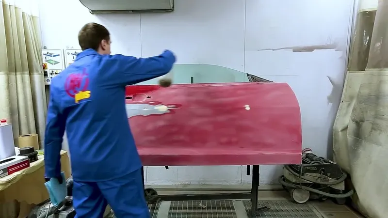 Кузовной ремонт и покраска в камере CHEVROLET CAMARO