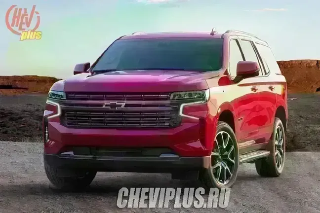 Chevrolet Tahoe 5-gen красного цвета
